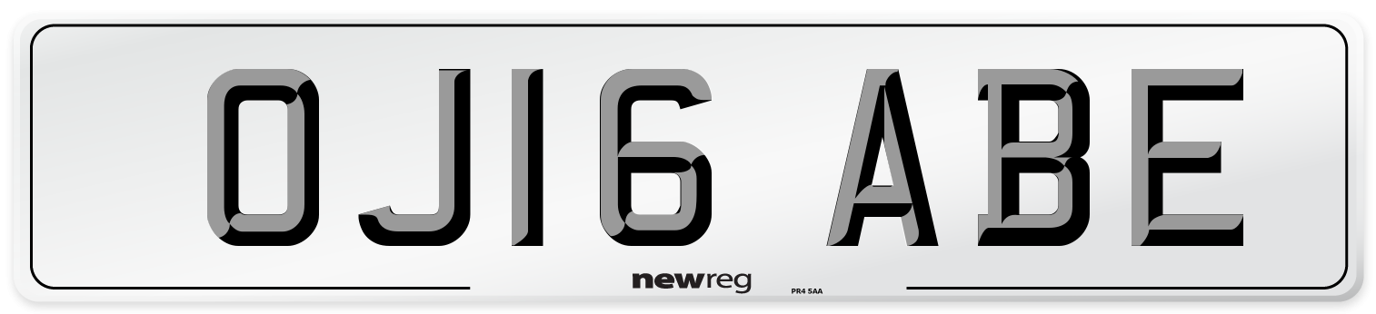 OJ16 ABE Number Plate from New Reg